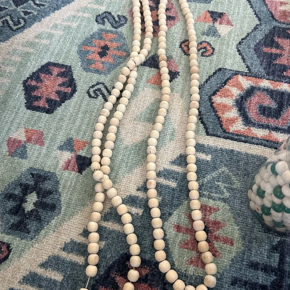 Ashland Winter Woodlands Garland- wooden beads x3